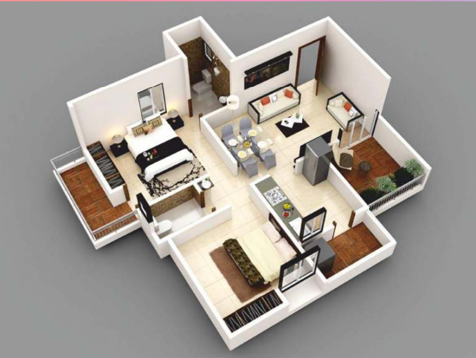 Majestique Nest Phursungi 1BHK Plan
